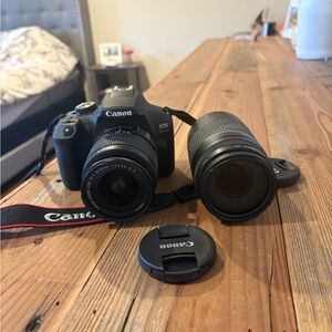 Canon Black Digital Camera with Interchangeable Lenses